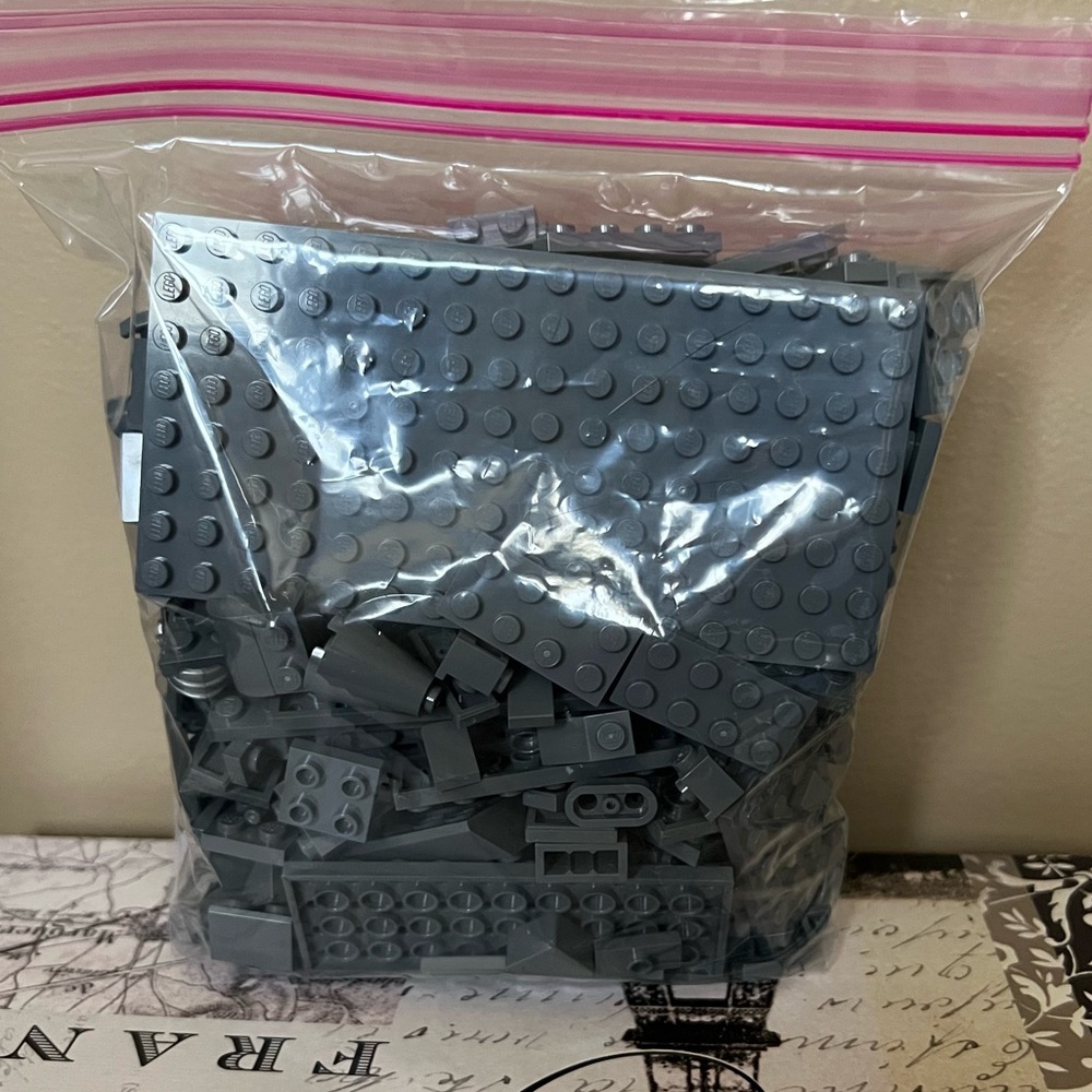 LEGO Small And Medium Dark Gray Accessories , Spare Parts And Brick Pieces.13oz